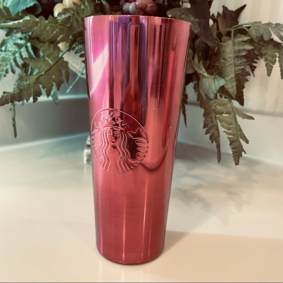 Starbucks Berry Pink 2016 Stainless Steel Cold Beverage Tumbler 24 oz. - Picture 5 of 16